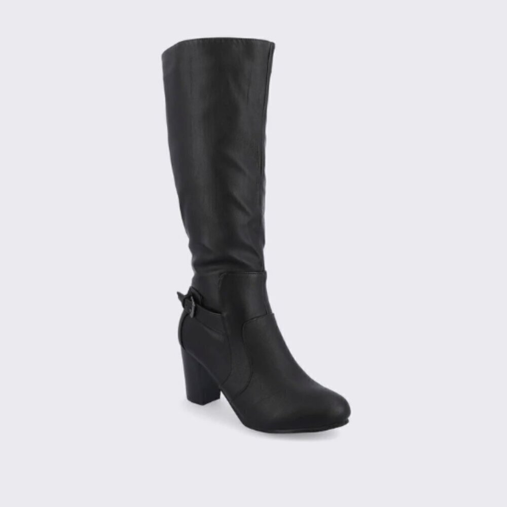 Journee Collection Carver 7.5 Black Tall Riding Boots Brand New - Picture 8 of 14